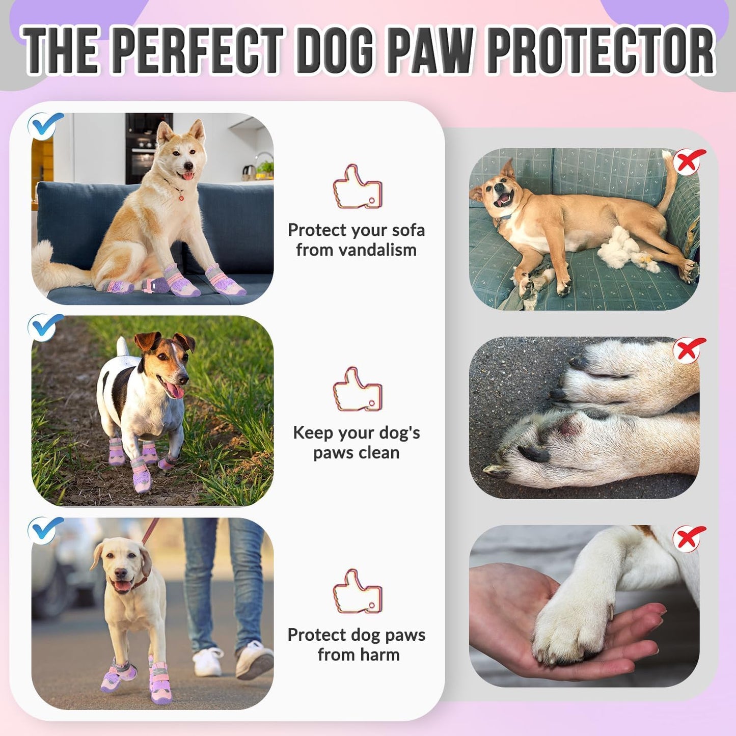 SlowTon Dog Shoes for Large Small Medium Dogs - Breathable Dog Boots for Summer Hot Pavement, Paw Protector for Outdoor Walking Winter Snow, Anti-Slip Rubber Dog Booties for Hardwood Floor (Green, 6)