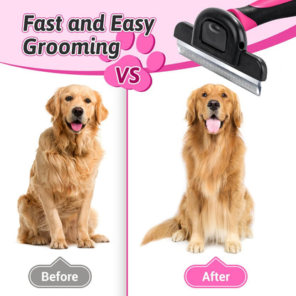 MIU COLOR Pet Grooming Brush, Deshedding Tool for Dogs & Cats, Effectively Reduces Shedding by up to 95% for Short Medium and Long Pet Hair