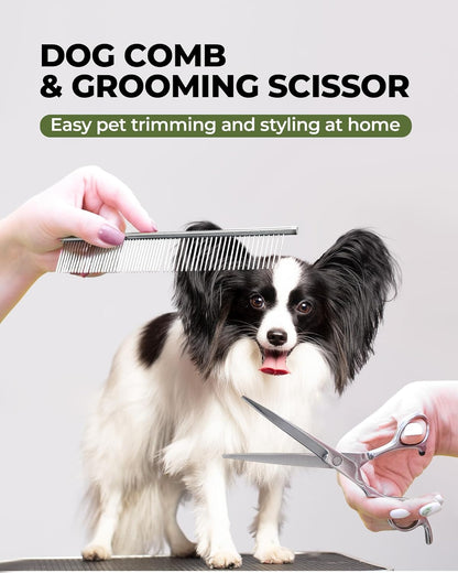 Dog Brush for Shedding,7 PCS Pet Grooming Brush Kit to De-fur & Hair Slicker Deshedding Brushes with Undercoat Rake Comb Bath Brush&Nail Clipper for Grooming Short Long Haired Dogs Cats Blue