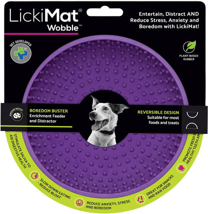 LickiMat Wobble, Dog Slow Feeder Bowl Lick Mat, Boredom Anxiety Reducer; Perfect for Food, Treats, Yogurt, or Peanut Butter. Fun Alternative to a Slow Feed Dog Bowl, Turquoise