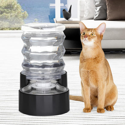 RIZZARI 8L Elevated Pet Water Dispenser – Stainless Steel Gravity Waterer with Auto-Refill Design for Medium and Large Dogs & Senior Pets -Comfortable Drinking Height for Living Rooms,Multi-Pet Homes