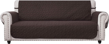 Ameritex Couch Sofa Slipcover 100% Waterproof Nonslip Quilted Furniture Protector for Dogs, Children, Pets, Machine Washable (Beige, 68")