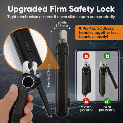 Professional 2-in-1 Dog Nail Clippers and Grinder with LED Light,Heavy Duty HRC-48 Deep-U Blade for Thick Nails, Ultra Quiet Rechargeable Pet Nail Trimmer for Large Dogs & Cats, Black