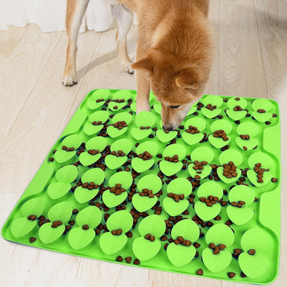 Small Silicone Snuffle Mat for Small Dogs Puppy Cat Slow Down Eating,Slow Feeder Lick Mat for Dry Wet Food for Pet Training Smell,Encourages Natural Foraging Skill,Relieving Stress