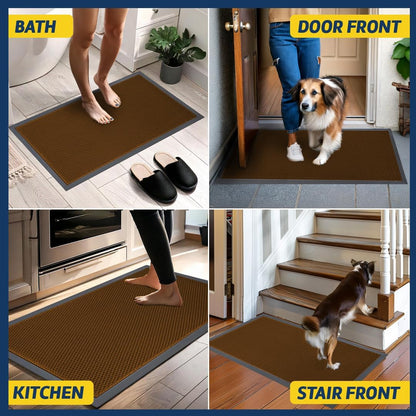 Muddy Mat® Meshy Mat™ Door Mat Heavy-Duty Quick-Dry Floor Mat, Sand & Dirt Trapper for Indoor & Outdoor, Ideal for Entrance, Mudrooms,Patios & Garages,Low-Profile,Non-Slip,Washable– Black 17"x30"x0.4"