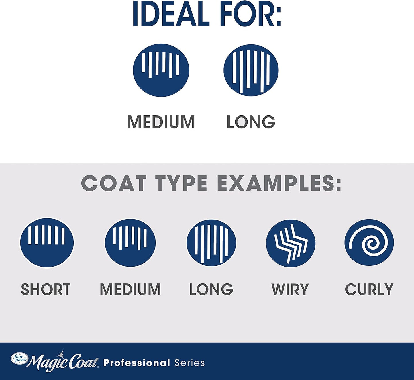 Four Paws Magic Coat Professional Series Cat Slicker Brush for Medium or Long Coats - Gently Removes Excess Hair, Stimulates Natural Oils, Ideal for Cats and Kittens, Lightweight Wood Handle