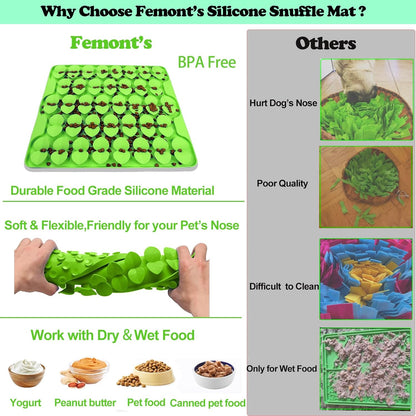 Small Silicone Snuffle Mat for Small Dogs Puppy Cat Slow Down Eating,Slow Feeder Lick Mat for Dry Wet Food for Pet Training Smell,Encourages Natural Foraging Skill,Relieving Stress