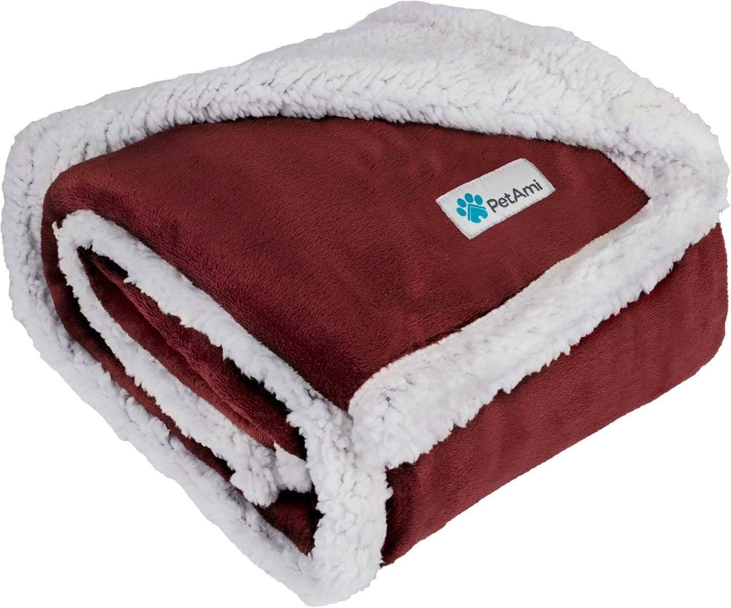 PetAmi Dog Blanket for Medium Large Dogs, Pet Bed Blanket Cat Puppy Kitten, Fleece Furniture Couch Cover Protector Sofa Car, Soft Sherpa Dog Throw Plush Reversible Washable, 40x60 Plaid Dark Gray