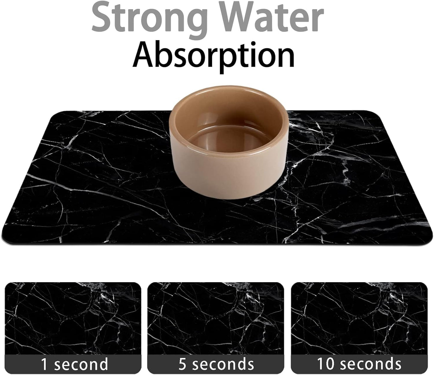 Dog Food Mats for Floors Absorbent, Pet Cat Food Mat - Quick Dry Dog Bowl Mats for Food and Water, Eco-Friendly Pet Supplies