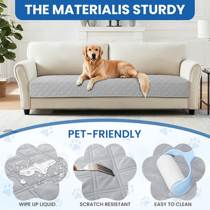 Waterproof Dog Blanket, Non-Slip Soft Pet Bed Cover, Couch Cover for Dogs Washable, Protects Sofa, Furniture, Crate, Car, Tear Resistant Leakproof Pet Blanket (30x70 Inch, Dark Grey)