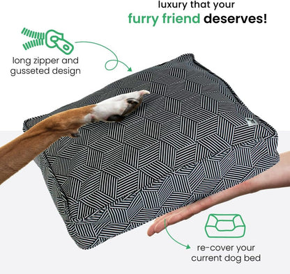 Molly Mutt Medium to Large Dog Bed Cover- Forever Young Print - Measures 27”X36”X5’’ - 100% Cotton - Durable - Breathable - Sustainable - Machine Washable Dog Bed Cover (Dd82b)