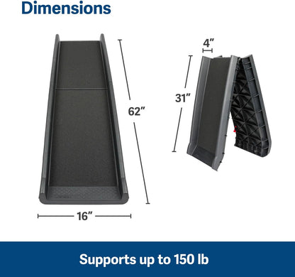 PetSafe Happy Ride Folding Pet Ramp, Portable Lightweight Dog Ramp for Cars, Trucks & SUVs
