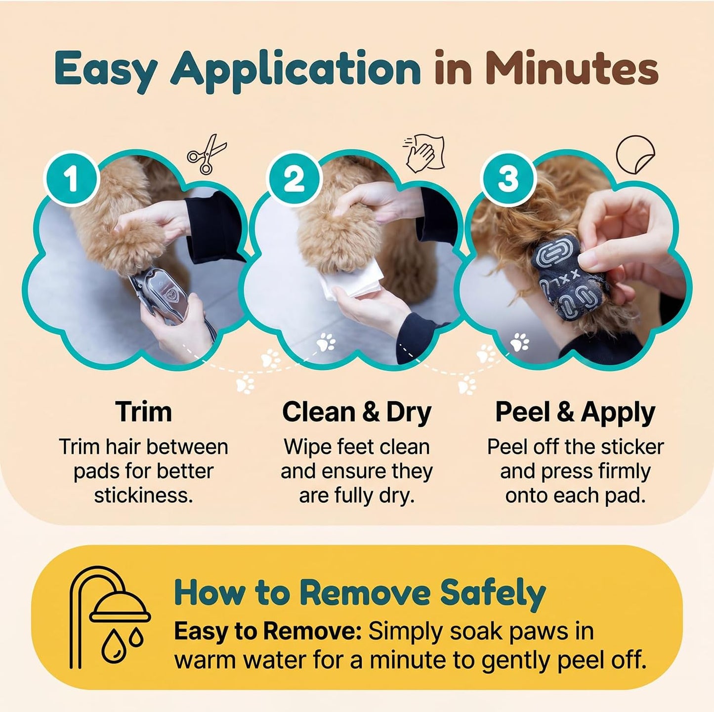 Dog Paw Grips & Protectors for Senior Dogs - Anti-Slip Traction Pads to Prevent Slipping on Hardwood Floors, Strong Grip Paw Stickers for Hot Pavement, Tile & Laminate Floors.