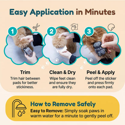 Dog Paw Grips & Protectors for Senior Dogs - Anti-Slip Traction Pads to Prevent Slipping on Hardwood Floors, Strong Grip Paw Stickers for Hot Pavement, Tile & Laminate Floors.