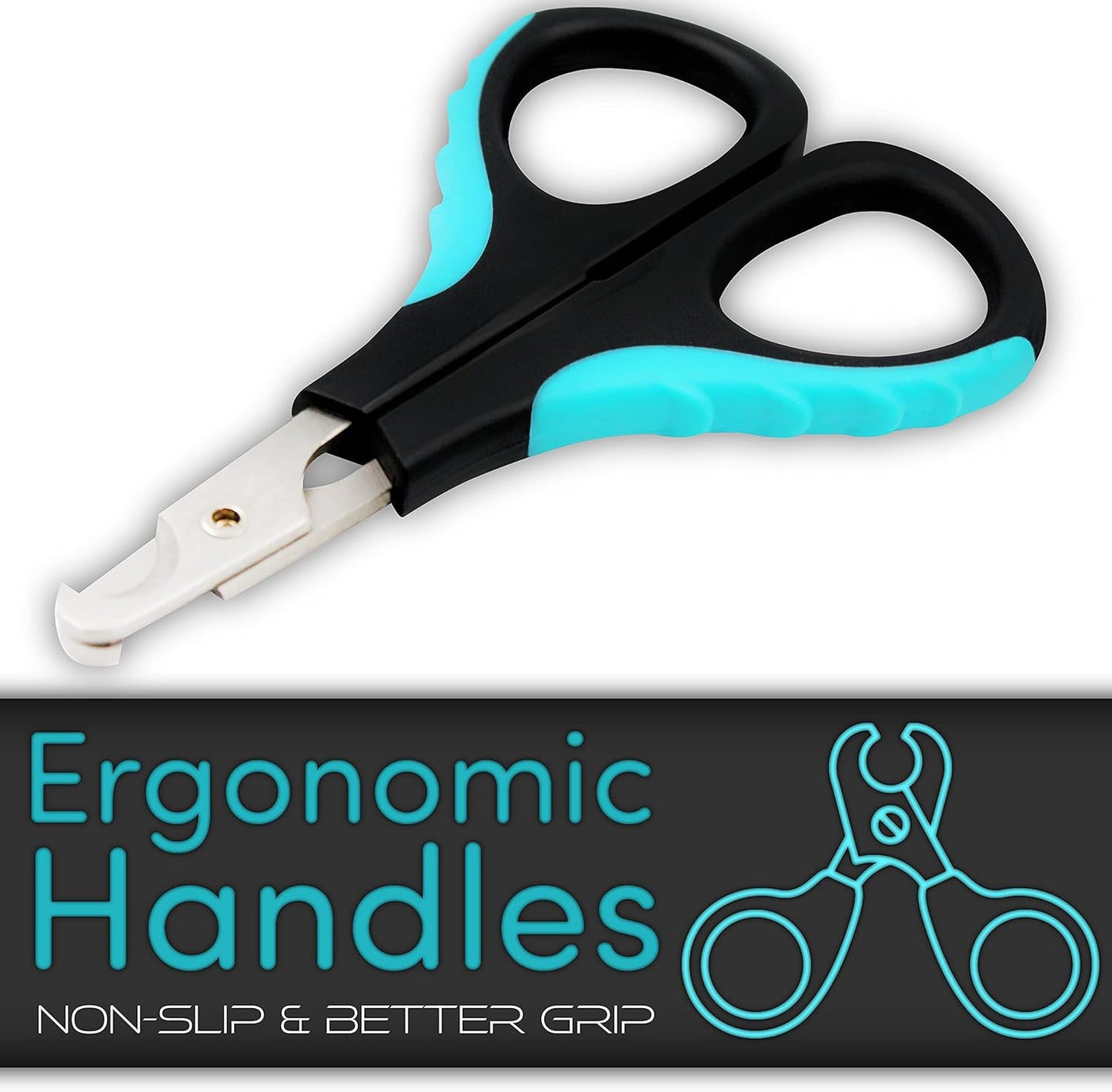 Cat Nail Clipper by H&H Pets - Professional Sharp Stainless Steel Claw Clipper Trimmer with Sturdy Non Slip Handles - For Small Animal & Cats Nail Cutter