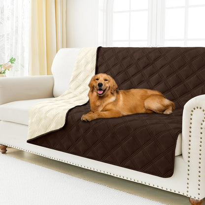 Smiry Waterproof Dog Bed Cover Blanket 30x70, Soft Reversible Pet Blanket, Washable Leakproof Cats Dogs Couch Cover for Sofa, Couch, Furniture, Grey/Dark Grey