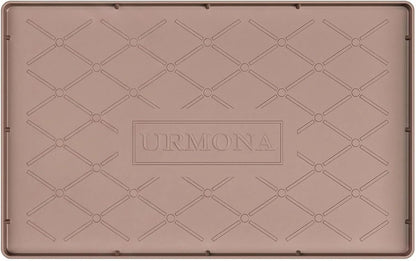 URMONA Under Sink Mat for Kitchen Waterproof, 34" x 22" Silicone Under Sink Mat for Shelf Liner Organizer, Cabinet Sink Protector Under Sink Liner for Bottom Kitchen, Bathroom(Light Grey)