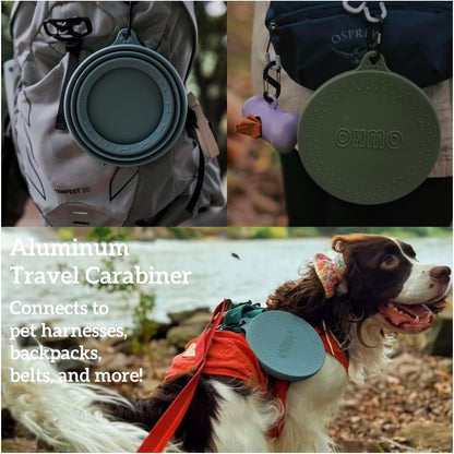 OHMO Spill Proof Collapsible Dog Water Bowl 24oz for Cars, No Splash Portable Bowls for Dog Travel, Dishwasher Safe, Pet Essentials for Road Trips, Cat Travel Accessories