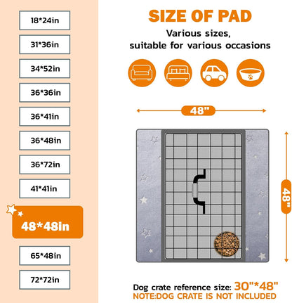 LOOBANI Washable Pee Pads for Dogs, 2 Pack 31 x 36 in Reusable Pee Pads for Dog Mat Puppy Mats Training Non Slip Whelping Mat for Dog Playpen, Crate, Car, Grey