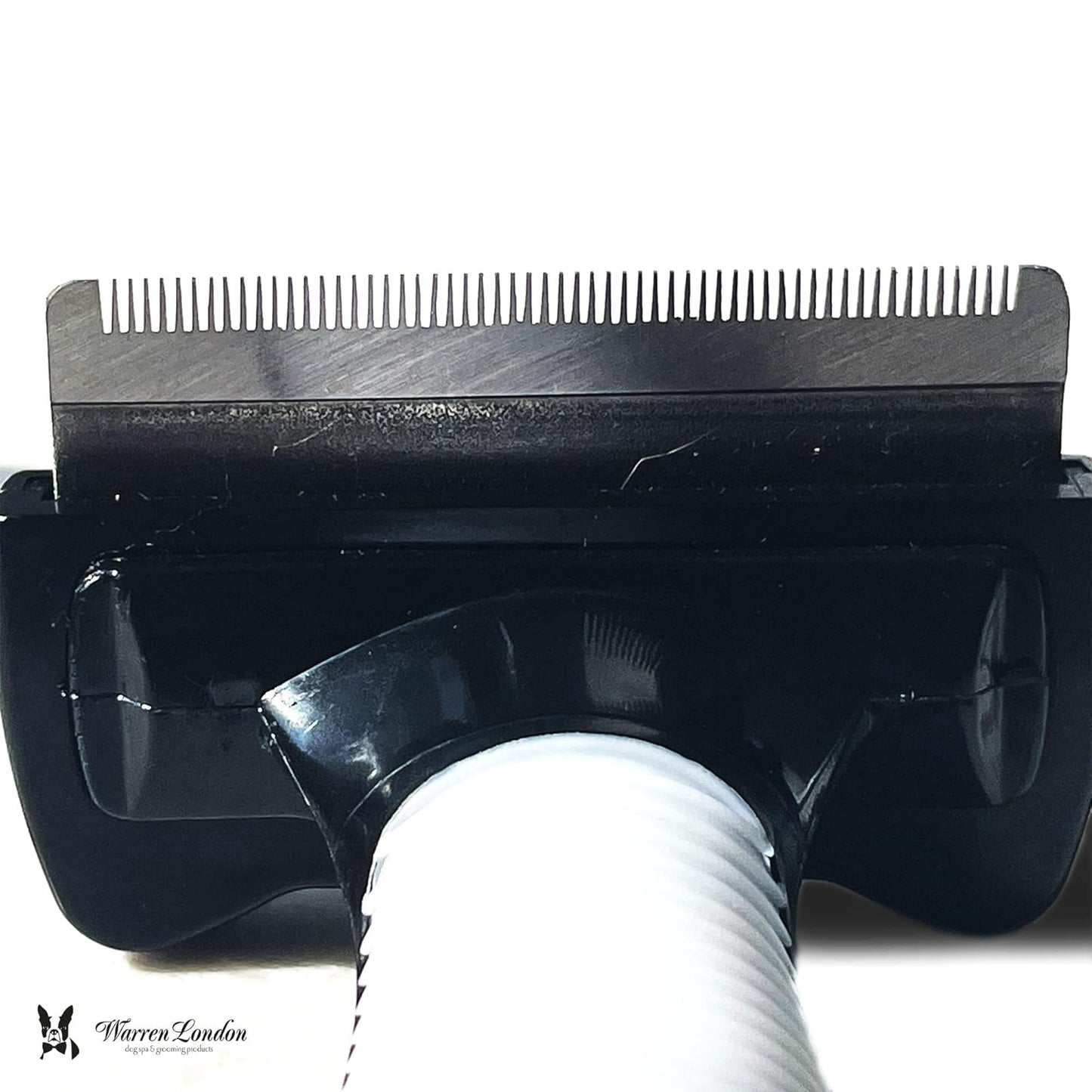 Warren London Deshedding Brush for Dogs – Small Long-Hair | Stainless-Steel Undercoat Rake Reduces Shedding Up to 95% | Gentle Skin-Safe Comb, Quick-Clean Release, Non-Slip Ergonomic Grip