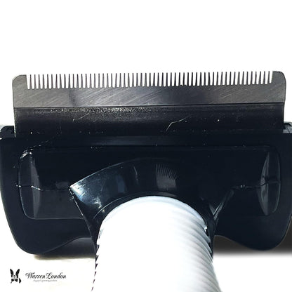 Warren London Deshedding Brush for Dogs – Small Long-Hair | Stainless-Steel Undercoat Rake Reduces Shedding Up to 95% | Gentle Skin-Safe Comb, Quick-Clean Release, Non-Slip Ergonomic Grip