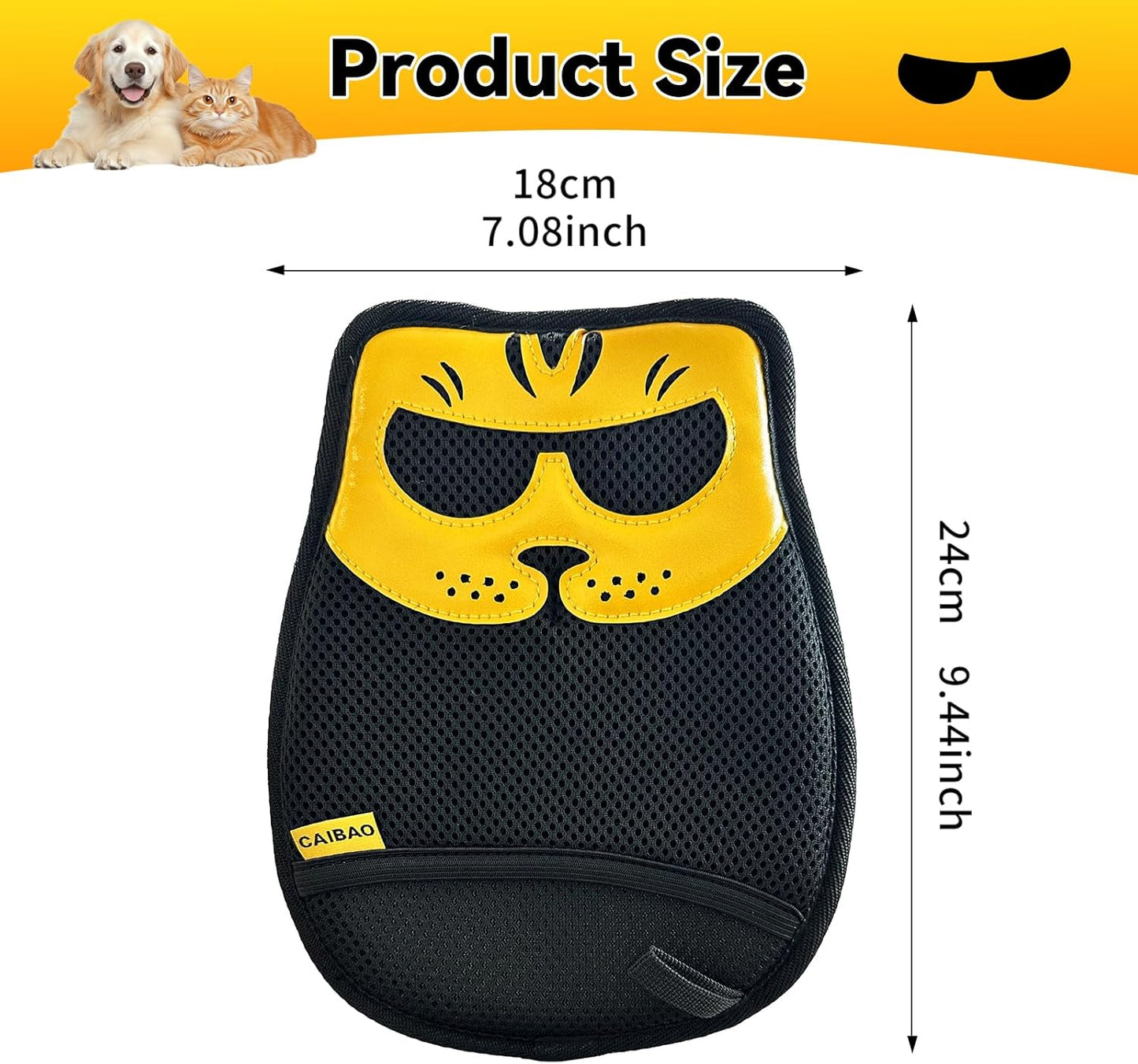 Electrostatic Pet Hair Removal Gloves: Quick Wiping - Reusable & Washable for Sofa Clothing Pet Beds Effortless Cats & Dogs Hair Remover for Busy Pet Owners (1pcs-Black)