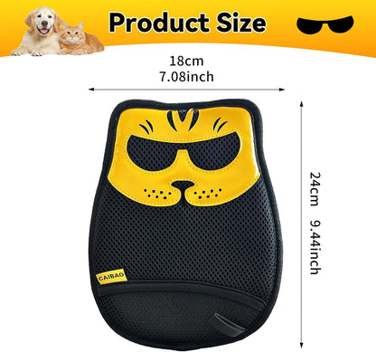Electrostatic Pet Hair Removal Gloves: Quick Wiping - Reusable & Washable for Sofa Clothing Pet Beds Effortless Cats & Dogs Hair Remover for Busy Pet Owners (1pcs-Black)