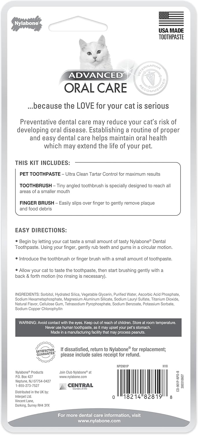 Nylabone Advanced Oral Care Dog Dental Kit Original Flavor 2.5 oz.