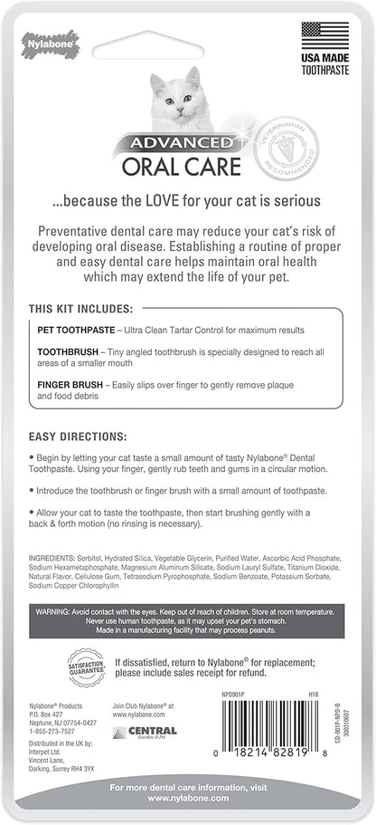 Nylabone Advanced Oral Care Dog Dental Kit Original Flavor 2.5 oz.