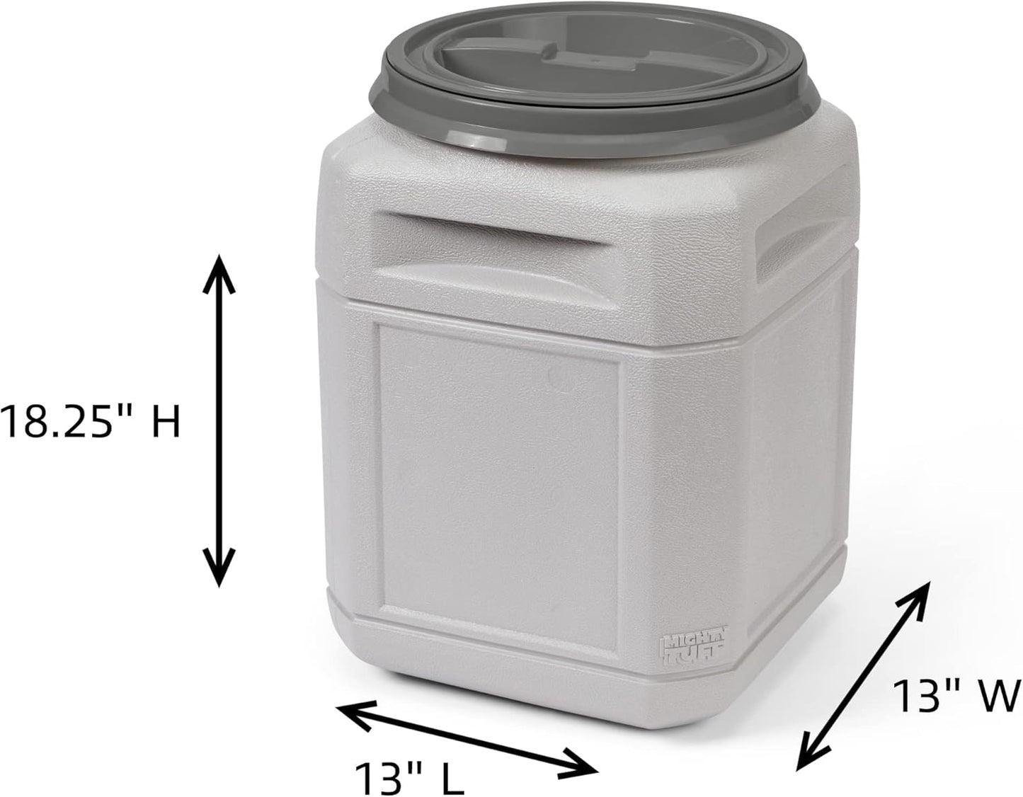 Mighty Tuff Airtight Dog Food Storage Container – 13 Gal, up to 54 lb Capacity – Cat and Dog Food Container with Twist Lid & Handles – BPA-Free, Made in USA