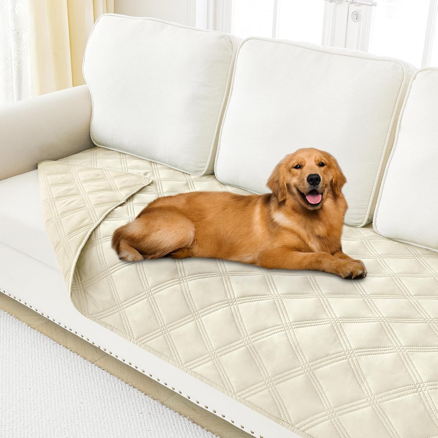 Smiry Waterproof Dog Bed Cover Blanket 30x70, Soft Reversible Pet Blanket, Washable Leakproof Cats Dogs Couch Cover for Sofa, Couch, Furniture, Grey/Dark Grey
