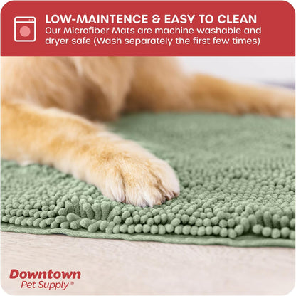 My Doggy Place Dog Mud Mat, 36"x26" Ash – Thick Microfiber Entry Rug for Snow, Mud & Salt – Absorbent, Quick-Dry, Washer-Safe & Non-Slip, Large