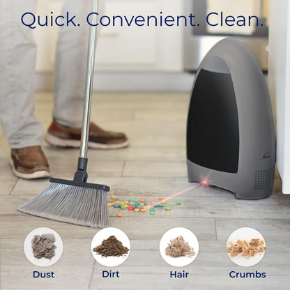 EyeVac Home Touchless Vacuum Automatic Dustpan - Great for Sweeping Pet Hair Food Dirt Kitchen - Ultra Fast & Powerful, No More Bending Down, Bagless, Corded, Automatic Sensors, 1000 Watt (White)