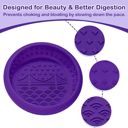 Dog Lick Bowl, BPA Free Silicone Slow Feeder Licking Mat with Strong Suction for Dog, Non-Slip Freeze Licking Bowl for Anxiety Relief & Boredom, Dishwasher(Blue, Large)
