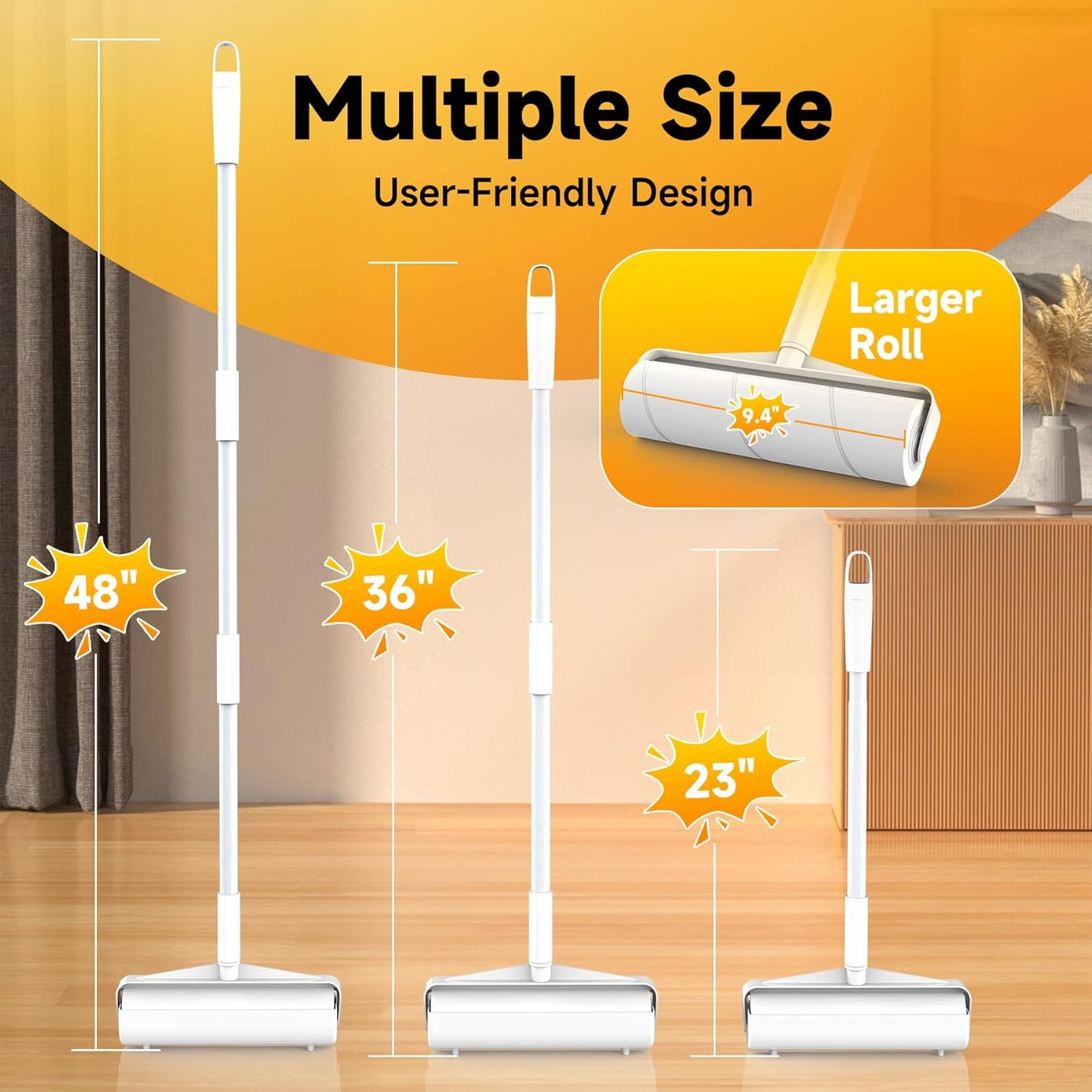 Lint Roller, 800-Sheet Extra Sticky Rollers for Pet Hair, 4 Handles, Value Pack for Dogs, Cats, Clothes, Carpet, Furniture