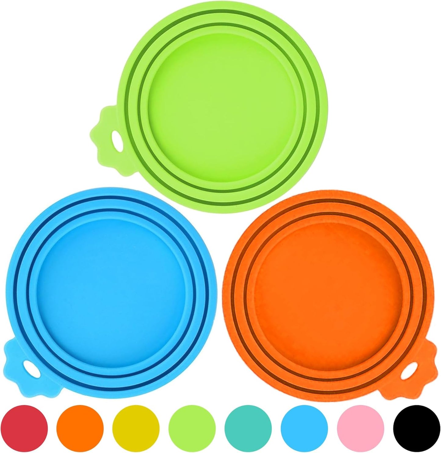 2 Pack Pet Food Can Covers, Silicone Universal Can Lids for Dog & Cat Food, BPA Free, One Fit Most Standard Size Food Cans Green/Blue