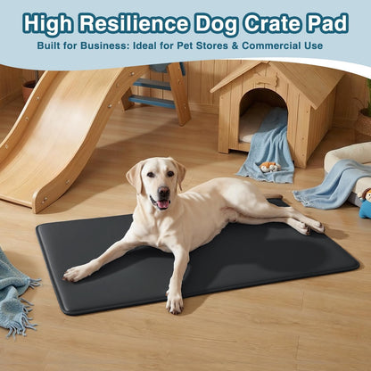 Dog Bed for Crate Pad High Resilience Foam Crate Pad Mat for Medium Large Dogs Washable Anti-Slip, Outdoor, 35" x 22",Dark Gray