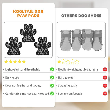 KOOLTAIL Dog Paw Protector Pads for Hot Pavement, Anti-Slip Grips Traction for Senior Dogs on Hardwood Floors,36 pcs Dog Feet Stickers with Stronger Adhesive, Pet Shoes Booties Socks Replacement,XL