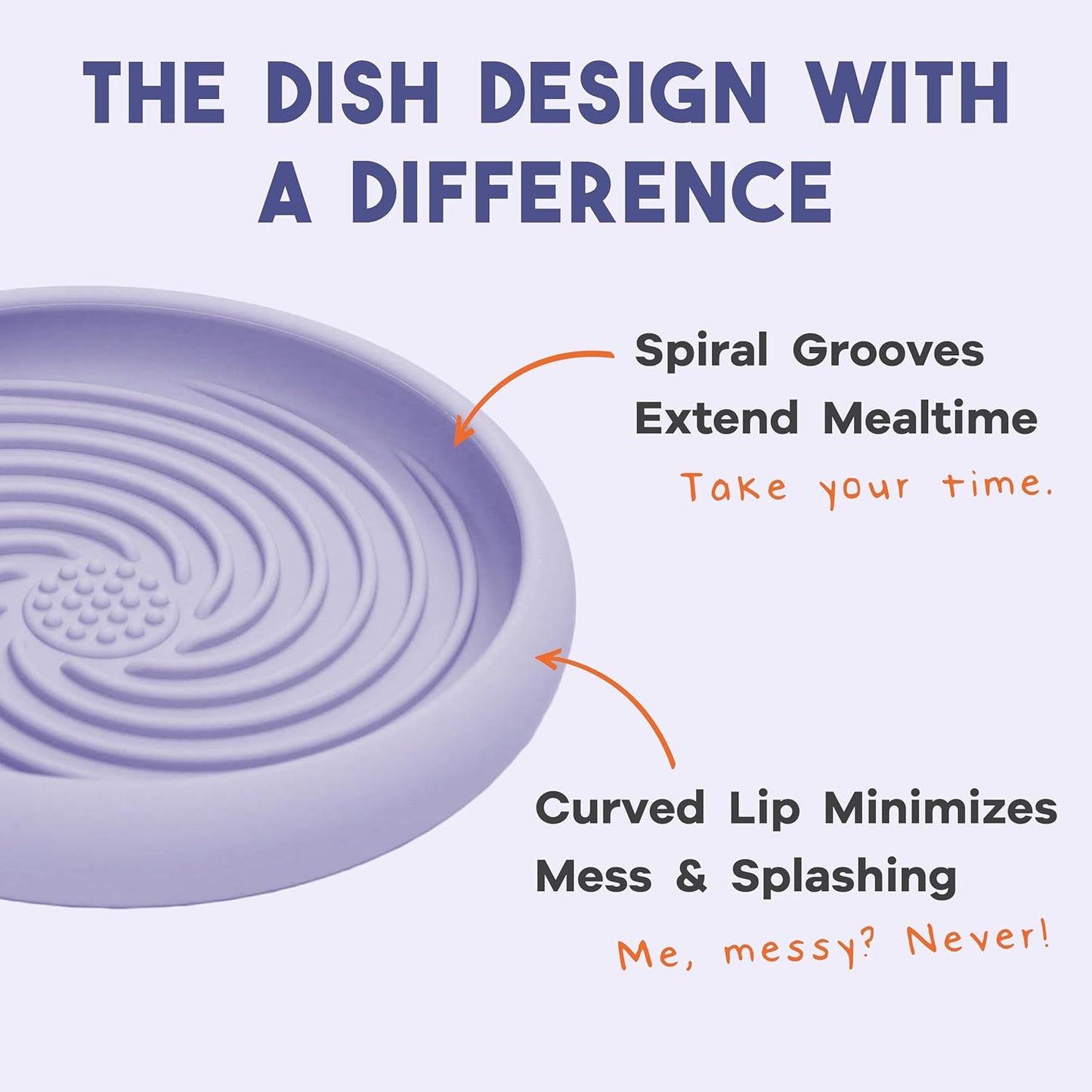 Awoo Lick Dish - Silicone Lick Mat + Slow Feeder for Cats & Small Dogs - Non-Slip Design with Suction Cups - Dishwasher Safe, Extends Mealtime, Reduces Anxiety (Periwinkle)