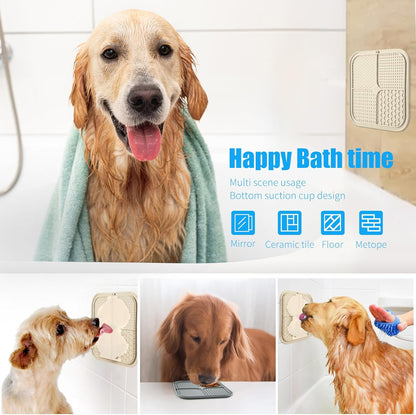 Honomastry Lick Mat for Dogs, Premium Lick Pad with Suction Cups for Dog Anxiety Relief, Slow Feeder Dog Bowls, Bathing, Grooming and Training.