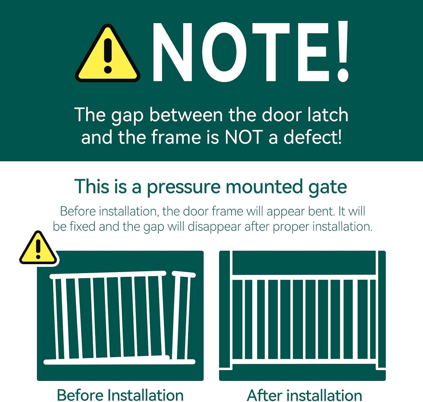 Babelio 36" Tall Auto Close Baby Gate with Small Cat Door, 29-43" Metal Cat Gate for Doorway, Stairs, House. Easy Walk Thru Dog Gate with pet Door, Includes 4 Wall Cups and 3 Extension Pieces, Black