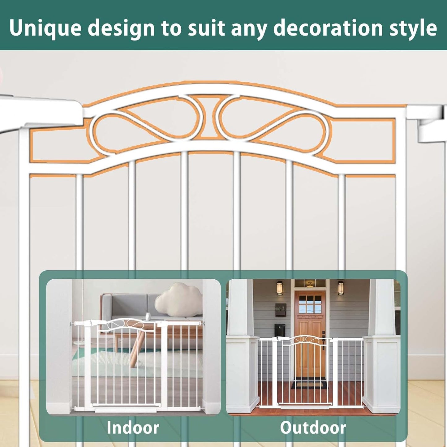 Fairy Baby 68.1"-70.8" Extra Wide Press Mounted Baby Gate Indoor for Kids Or Pets Walk Thru No Drill Long Dog Gates for The House Doorway Child Safety Gate