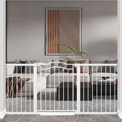 Fairy Baby 68.1"-70.8" Extra Wide Press Mounted Baby Gate Indoor for Kids Or Pets Walk Thru No Drill Long Dog Gates for The House Doorway Child Safety Gate