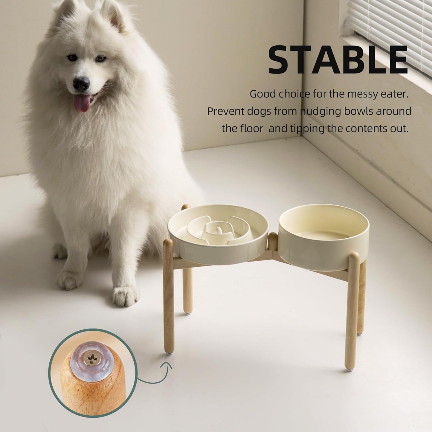 Havniva Ceramic Slow Feeder Dog Bowls, 1.6 Cups Dog Bowl Slow Feeding for Medium Breed, 8.2inch Puzzle Dog Food Bowl Slow Feeder Non-Slip Anti-Gulping and Anti-Choking Reduces Bloating