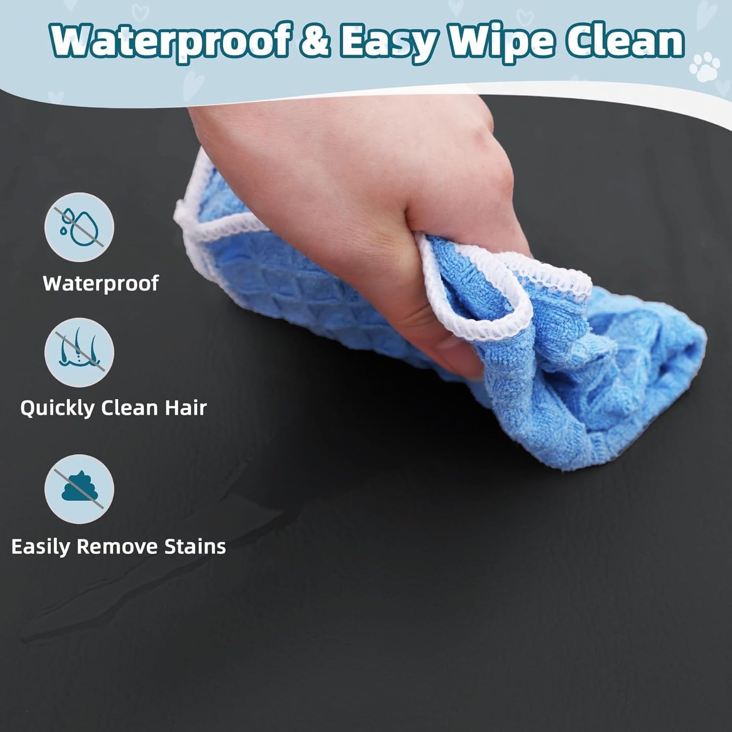 Dog Bed for Crate Pad High Resilience Foam Crate Pad Mat for Medium Large Dogs Washable Anti-Slip, Outdoor, 35" x 22",Dark Gray
