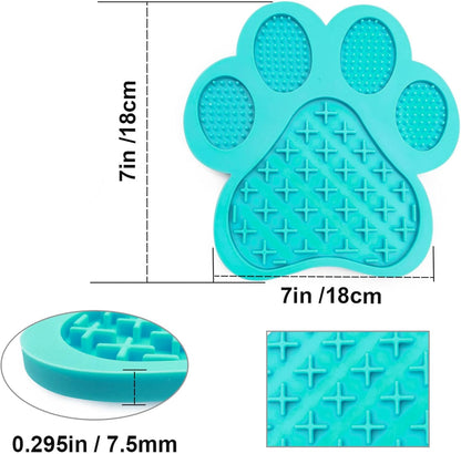 Dog Lick Pad, Dog Washing Distraction Device, Slow Eating Cute Pet Mat with Super Suction for Dogs Licking Peanut Butter, Pet Bathing, Grooming Training (red)