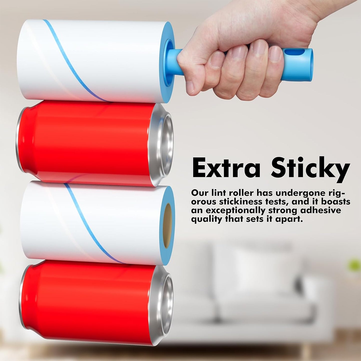 Lint Rollers for Pet Hair Extra Sticky, 800 Sheets Mega Value Set Lint Rollers for Pet Hair Removal, Dog and Cat Lint Remover for Clothes, Furniture, Carpet