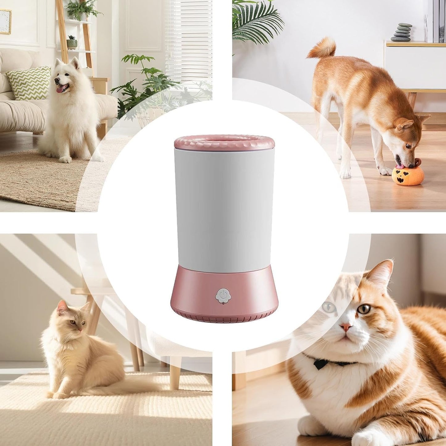 Electric Dog Paw Washer - Portable Pet Foot Cleaner Cup, Easy-to-Use Dog Paw Cleaning Machine | Comfortable Foot Washing Cup, Dog Foot Washing Cup for Dogs & Cats, Pet Paw Washer for Hygiene