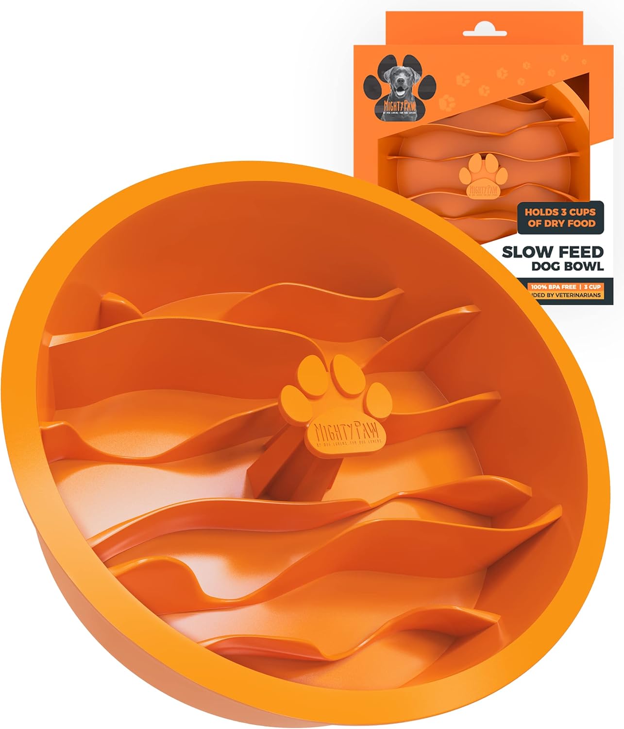 Mighty Paw Interactive Dog Lick Pad | Anxiety Relief, Dishwasher Safe, 4 Textures. Great for Dental Health. Dog Enrichment Toys for Medium Dogs, Lick Mat for Dogs Large Breed