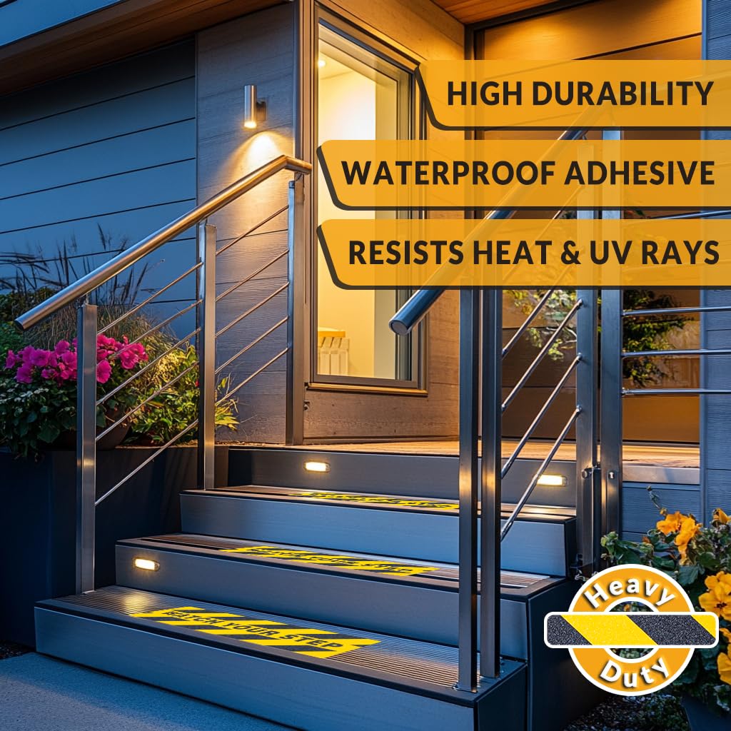 LifeGrip Stair Treads Non-Slip (15PCS), Anti Slip Transparent Stair Treads Tape for Indoor Wooden Step (4"X30"X15P-Treads)